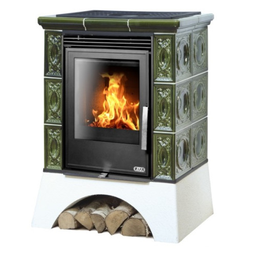 Kachlová kamna ABX Helvetia s výměníkem, zelená